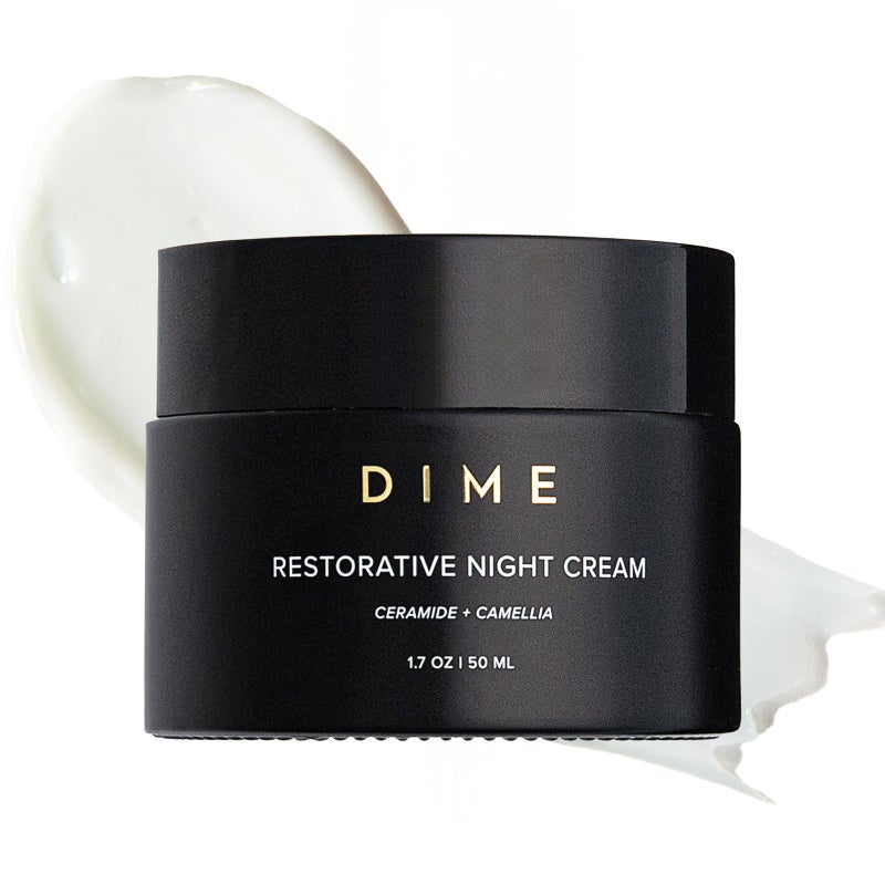DIME Beauty Restorative Night Cream Facial Moisturizer with Ceramides and Sea Buckthorn 17 oz  50 ml in Pump
